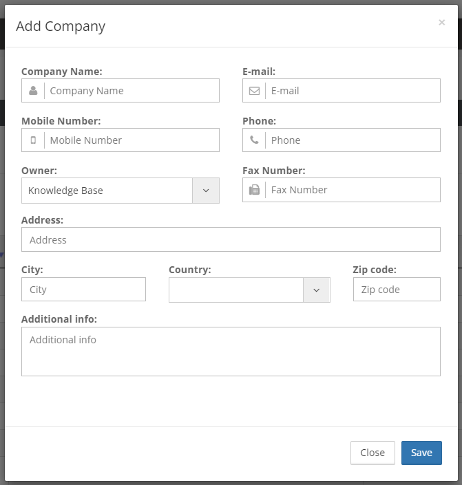 How to add or update company information